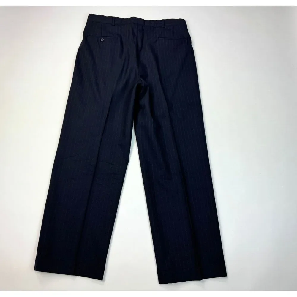 Burberrys Vtg 2 Pc Wool Pant Blazer Set Mens 44? Flaws* Two-button Single-Vented